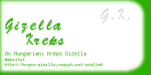 gizella kreps business card